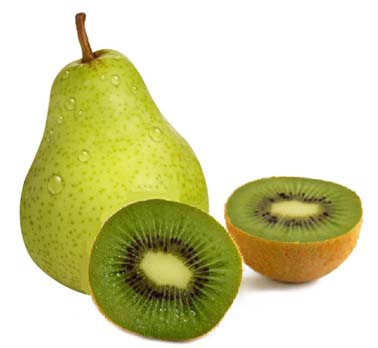 Pera y kiwi