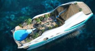 El yate con una isla a bordo