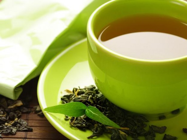 Taza de té verde 